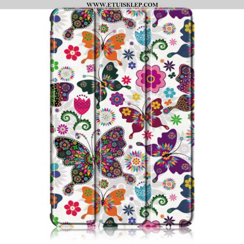 Etui Na Telefon do Samsung Galaxy Tab S7 FE Ulepszone Motyle I Kwiaty